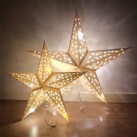 30/45/60cm Eid Mubarak Hollow Out Star Hanging Pendant Christmas Ramadan Decoration Home Party Islam Muslim Paper Stars Lantern