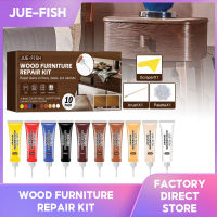 JUE-FISH ซ่อมเฟอร์นิเจอร์ไม้ชุดครีมซ่อมเฟอร์นิเจอร์ไม้พื้นประตูซ่อมเฟอร์นิเจอร์ไม้ทาสีรอยขีดข่วนวัสดุซ่อมฟิลเลอร์ไม้ครีมรอยขีดข่วนชุดฟื้นฟูแพทช์ไม้คอมโพสิตไม้ครีมซ่อม