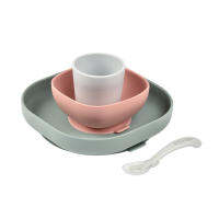 Silicone Suction Meal Set (4 pcs) - Eucalyptus