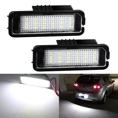 2XCanbus LED License Plate Light White For SEAT Altea 2007-2010 SEAT Leon 2006-2010 OEM Replacement Bulb No No Error
