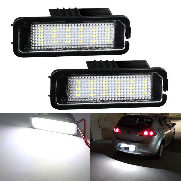 2xcanbus-led-license-plate-light-white-for-seat-altea-2007-2010-seat-leon-2006-2010-oem-replacement-bulb-no-no-error