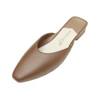 Slippers for Offer Pointed Toe Low Heels Flats Sandals Ladies Lazy Mules Slides Shoes New Fashion