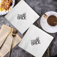 hot【cw】 20pcs Bride Cocktail Napkins To Bridal Shower Engagement Bachelorette Dessert Beverage Table Supplies