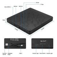 USB ไดรฟ์ภายนอก3.0/Type-C บางเฉียบภายนอก DVD RW CD Writer ไดรฟ์เครื่องเขียนอ่านออปติคัลไดรฟ์กับ SD/TF และช่อง USB3.0