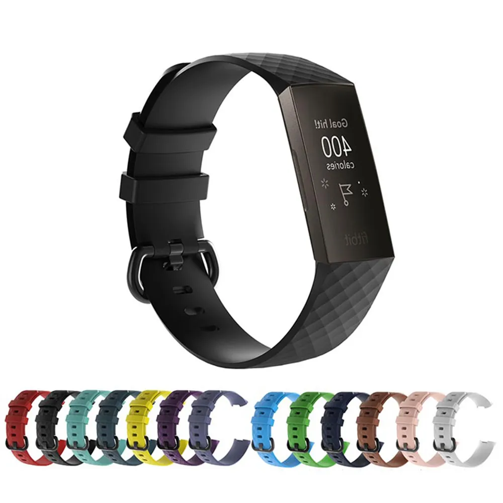 For Fitbit Charge 3/Charge 4 Straps, Soft Silicone Replacement Band for  Fitbit Charge 3 and Charge 3 SE, with Metal Buckle Wristband Strap Women  Men Large Smal | Lazada PH