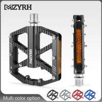 MZYRH F336 Reflective Bike Pedal 3 Bearings Non-Slip MTB Pedals Aluminum Alloy Flat Waterproof Bicycle Pedals