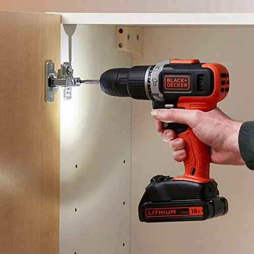 18V Cordless 2 Speed Hammer Drill With Two 1.5Ah Batteries and 400mA  Charger