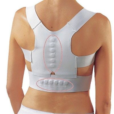 Magnetic Shoulder Posture Corrector Scoliosis Clavicle Lower Back Brace Waist Chest Double Pull Spine Support Belt For Women Men