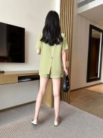 Single/web celebrity suit suits summer new small brim show thin short sleeve shorts two-piece female temperament