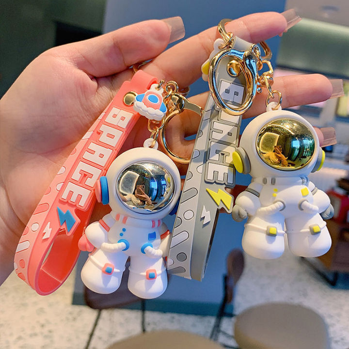 นักบินอวกาศ-keyfob-นักบินอวกาศการ์ตูนตุ๊กตาชายและหญิงคู่กระเป๋ารถจี้ตุ๊กตาเครื่อง-1czv