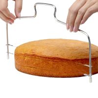 High Quality Stainless Steel Adjustable 2-Wire Layer Cake Cutter Slicer Leveler DIY Cake Baking Tools Kitchen Accessories