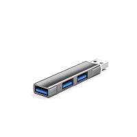 อะลูมินัมอัลลอยฮับ Usb3.0พอร์ต3พอร์ตขนาดกะทัดรัดพกพาสะดวก Usb ใช้ต่ออุปกรณ์ตัวแยก Usb Hub ข้อมูลสถานีของขวัญ