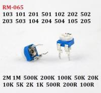 20PC 10K RM-065-103 101 201 501 102 202 502 203 503 104 204 504 105 Variable Resistor 1/2/5/50/k 200R/M Adjustable Potentiometer