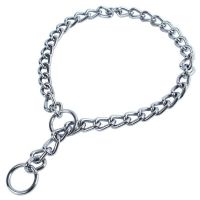 R1A9M Top Quality Link Metal Snake Chains Silver Choker Pet Stainless Steel Training Choker Chain for Pet Dog