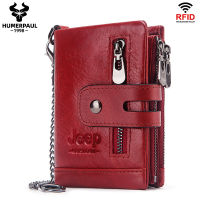 Fashion Womens Wallet Genuine Leather Lady Wallets Female Hasp Double Zipper Design Coin Purse ID Card Holder Short Portfel