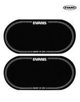 Evans™ Bass Drum EQ Patch แผ่นเสริมติดกลองเบส สำหรับกระเดื่องคู่ แพ็ค 2 ชิ้น รุ่น EQPB2 (EQ Black Nylon Double Patch) ** Made in USA **