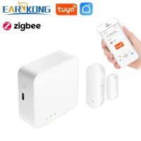 Tuya Zigbee Smart Home Alarm System Door Open Sensor Zigbee Hub Smart Life APP Wireless Remote Works with Alexa Google Home Household Security Systems