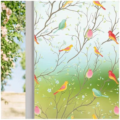 Privacy Non-Adhesive Translucent Window Film Glass Static Cling Stickers for Office