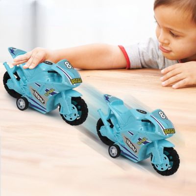 1/4Pcs Kids Toy Car Pull Back Motorcycle Large Simulation Motorbike Model Inertia Diecasts Vehicle Boy Toys for Children Gift