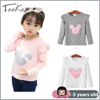 Teeker Baby Girls Shirt Cartoon Style Printed Round Neck long Sleeve Cute T-Shirt Bottoming Shirt for Kids Girl 2-4 5-7 Years Kids