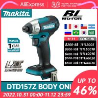 Makita 18V Cordless Impact Driver DTD157 Brushless Motor Electric Drill Screwdriver 140N.m Household Multifunction Power Tools