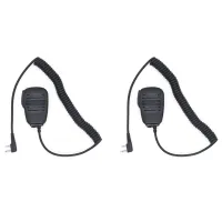 2X Rainproof Remote Speaker Mic Microphone PTT for ICOM IC-V8 V85 IC- F20