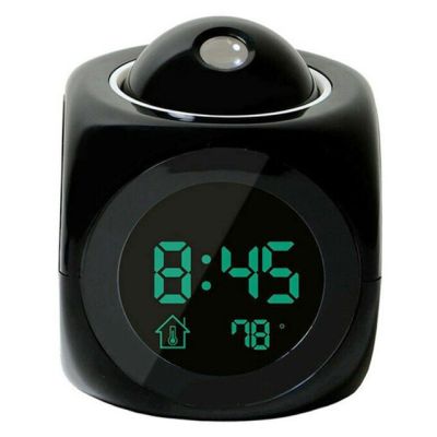 【Worth-Buy】 นาฬิกาปลุกฉายภาพผนังฝ้าเดานจอแอลซีดีเสียงดิจิตอลพูดคุยเครื่องวัดอุณหภูมิ Hogard นาฬิกาอัจฉริยะ