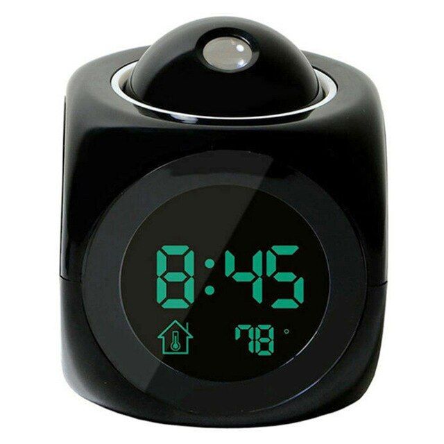 worth-buy-นาฬิกาปลุกฉายภาพผนังฝ้าเดานจอแอลซีดีเสียงดิจิตอลพูดคุยเครื่องวัดอุณหภูมิ-hogard-นาฬิกาอัจฉริยะ