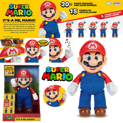 SUPER MARIO  มาริโอ้!  สูง 12 นิ้ว! สีส้ม 30+ Phrases and Game Sounds – 12 Inches Tall!, Orange ราคา 2,190.- บาท