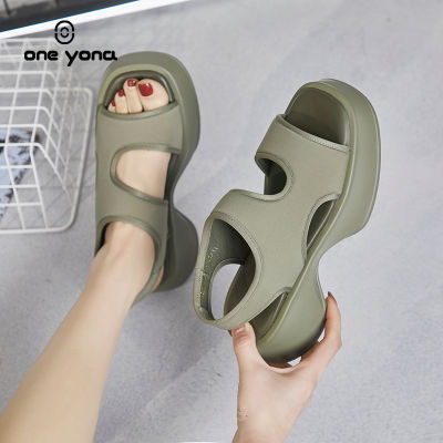 one yona  Wedge Sandal for Women Korean Style Casual Hollow Out Pattern Fashion Platform Roman Sandals For Ladies Wedges Comfy