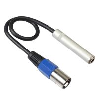 MNLXM แจ็คสเตอริโอ สายเคเบิลตัวผู้ XLR 3Pin สายอะแดปเตอร์ สายสัญญาณเสียงสเตอริโอ สาย XLR ถึง6.35มม. แบบพกพาได้ 0.3เมตรค่ะ สายสัญญาณเสียงขนาด6.35มม. สายสัญญาณเสียง