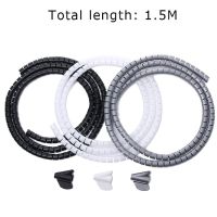 1.5M Cable Wire Wrap Organizer Spiral Tube Cable Winder Cord Protector Flexible Computer Cable Management Wire Storage Pipe Cable Management