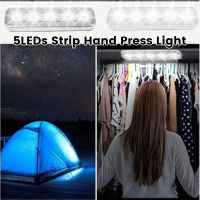 Touch Lamp for Closet Tap Light with 5 LEDs Stick-on Push Light Battery Operated LED Press Light for Closet Stairs