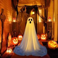 Halloween Ghost Light Up White Ghost Decoration With LED String Lights Halloween Outdoor Decoration For Halloween Party