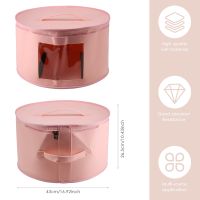 Hat Box Organizer Round Travel Hat Boxes Foldable Hat Storage Bag with Dustproof Lid Hat Storage Box Hat Boxes