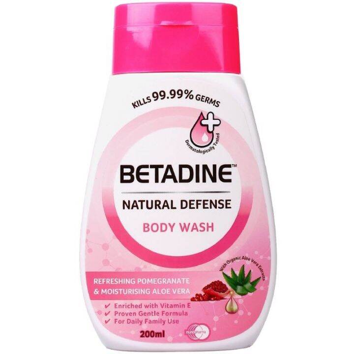 BETADINE® Natural Defense Body Wash Pomegranate 200mL Lazada PH