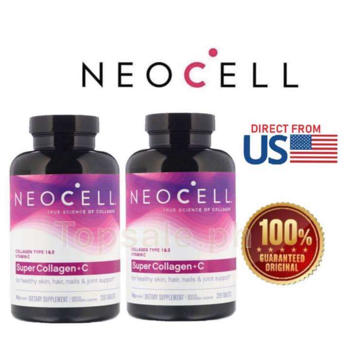 NEW NeoCell Super Collagen Type 1 and 3 plus C Tablets Bottle of 250
