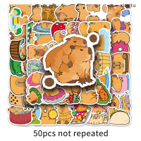 ?[xingtu] 50pcs การ์ตูน capybara สติ๊กเกอร์น่ารักกันน้ำ Animal Sticker กระเป๋าเดินทาง decal