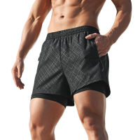 Mens Running Tights Sports Shorts Mens Jogging Liner Marathon Running Training Shorts Black