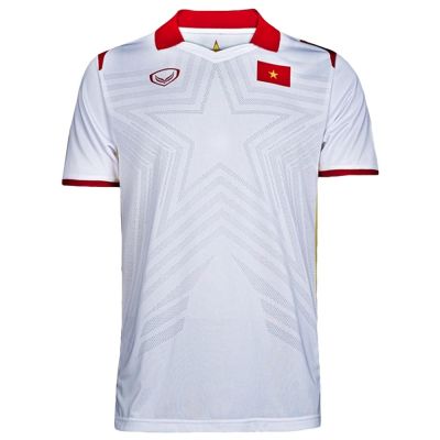 GS เสื้อฟุตบอล ของแท้ ทีมชาติ เวียดนาม เกรดนักเตะ สีขาว เกรด นักกีฬา ของแท้ 2021 ใหม่ป้ายห้อย เสื้อกีฬา Grand Sport