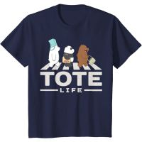 Cartoon network we bare bears mens 100 % cotton round neck short -sleeved T-shirt