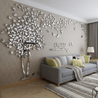 3D Mirror Wall Stickers Tree Decorative Wall Mirrors Acrylic Home Decor Art Wall Decor Stickers For Kid Room Living Room Decor