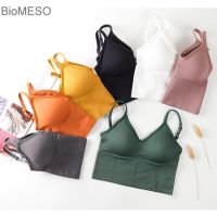 Bio KAKAสปอร์ตบรา เสื้อชั้นในสายเดี่ยว ฟองน้ำหัวใจ สายคล้องไหล่ปรับได้ ด้านหลังเว้าเป็นตัวU ผ้านิ่มใส่สบายมาก ซ็กซี่แฟชั่น