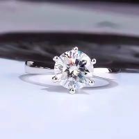 LUBIK Mozan ring 1 carat with certificate American Moissanite classic 925 silver couple ins hexagonal ring adjustable