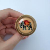 A.C.S Circus animals Cabinet Dresser Knobs pull Glass Cabochon Knob Domed Cabinet Knobs Furniture Knobs Door Hardware Locks