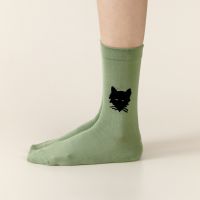 [WARMGREY TAIL] WOLF-OLIVE SOCKS 230 - 280mm (free size)