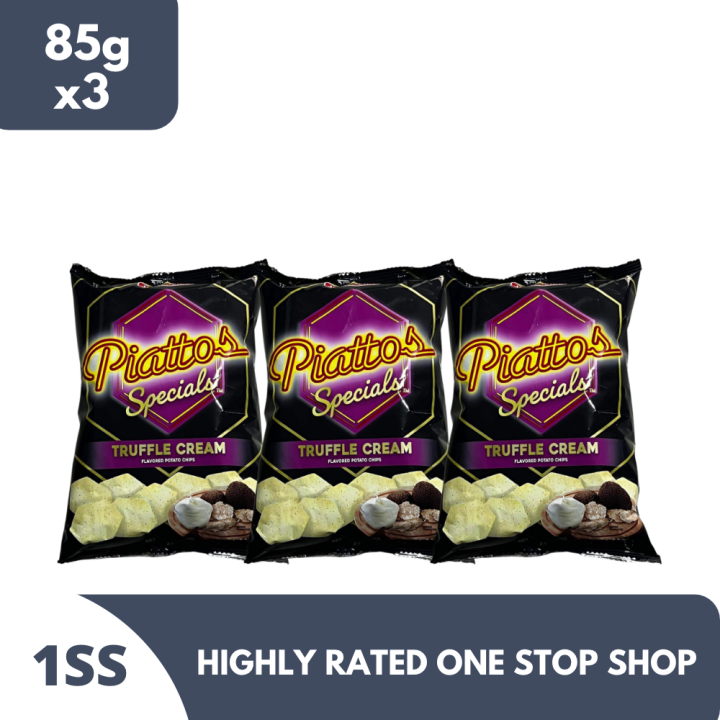 Piattos Specials Truffle Cream Potato Chips 85g x 3 Lazada PH