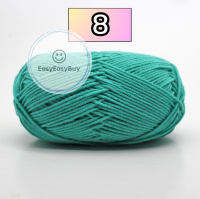 ไหมพรม? คอตตอนนม4ply/ milk cotton yarn 4ply 50 Grams/Ball For Knitting Hand Knitting Crochet DIY? ez99