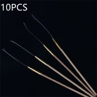 10PCS Bamboo Handle Horsetail Ear Wax Pick Curette Earwax Removal Picker Earpick Cleaner Tool Kit For Kids Adults Message