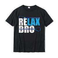 ReLAX Bro Lacrosse Player Design T-Shirt Men Plain Cool Tops &amp; Tees Cotton Top T-Shirts Casual